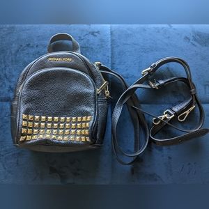 Black Michael Kors Mini Backpack